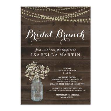 Rustic Bridal Brunch Invitations