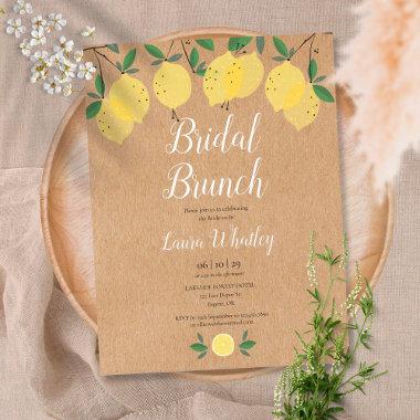 Rustic Bridal Brunch Lemon Bridal Shower Announcement PostInvitations