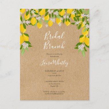 Rustic Bridal Brunch Lemons Blossom Bridal Shower Announcement PostInvitations