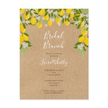 Rustic Bridal Brunch Lemons Blossom  Announcement Post