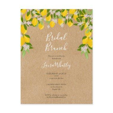 Rustic Bridal Brunch Lemons Blossom Bridal Shower Announcement PostInvitations