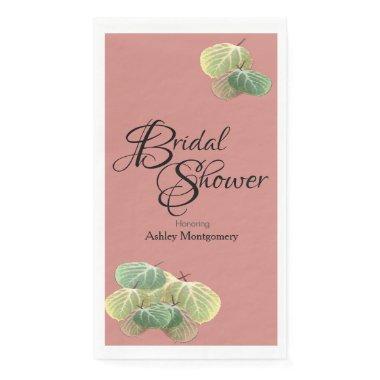 Rustic Bridal Shower Fall Aspen Leaves Orange Paper Guest Towels