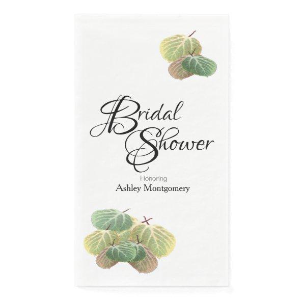 Rustic Bridal Shower Fall Aspen Leaves Paper Guest Towels