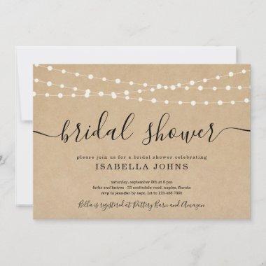 Rustic Bridal Shower Invitations