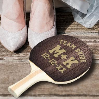 Rustic Bridal Shower Wedding Ping Pong Paddle