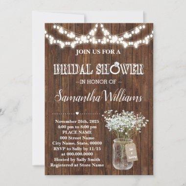 Rustic Bridal Shower Western Wedding Shower Invitations