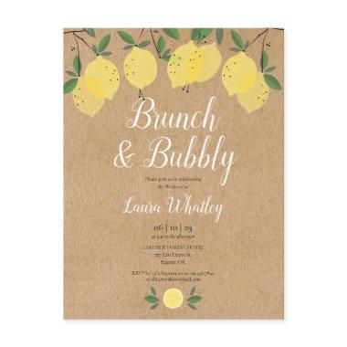 Rustic Brunch and Bubbly Lemon  Announcement Post