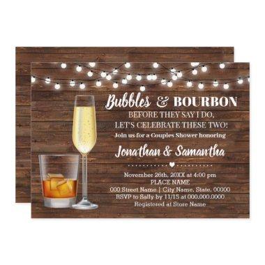 Rustic Bubbles & bourbon before I do wedding party