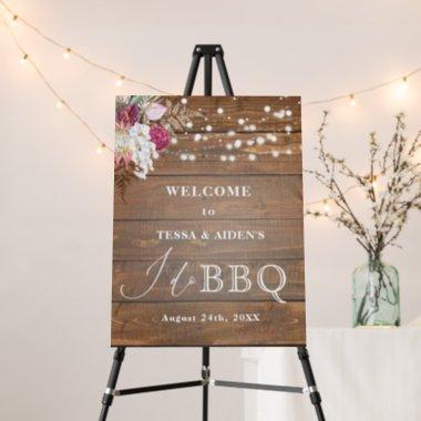 Rustic Budget I Do BBQ Welcome Sign