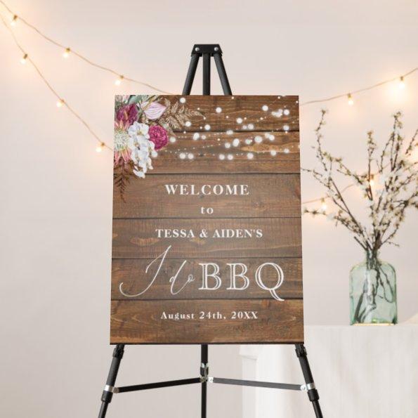 Rustic Budget I Do BBQ Welcome Sign