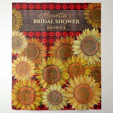 Rustic Buffalo Sunflower Bridal Shower Backdrop