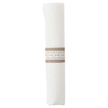 Rustic Burlap & Lace Napkin Bands