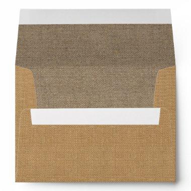 Rustic Burlap Texture Envelope