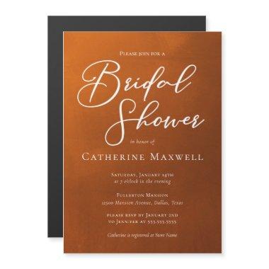Rustic Burnt Orange Bohemian  Magnetic