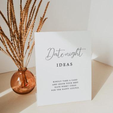 Rustic Calligraphy  Date Night Ideas Pedestal Sign