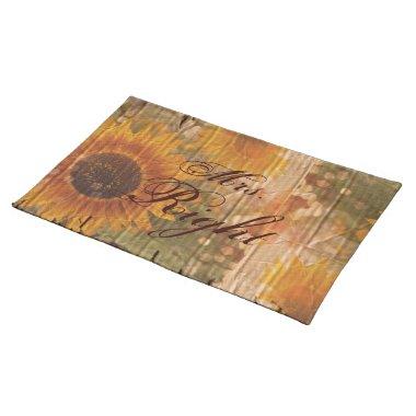 rustic Invitationsboard country sunflower wedding cloth placemat