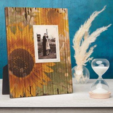 rustic board country sunflower wedding plaque