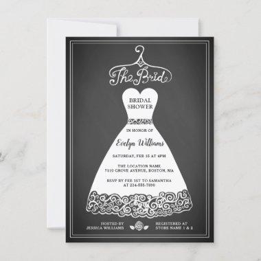 Rustic Chalkboard Bridal Shower Invitation Invitations