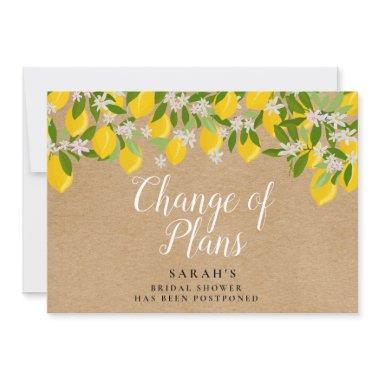 Rustic Change of Plans  Lemons Save The Date