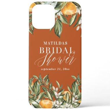 Rustic citrus blossom botanical floral modern chic iPhone 12 pro max case