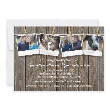 Rustic Clothesline Photo Wedding Shower