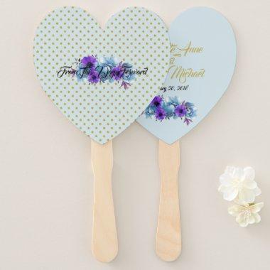 Rustic Cottage Roses Wedding Suite Ceremony Party Hand Fan
