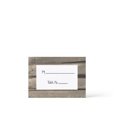 Rustic Country Barn Wood Wedding Place Invitations