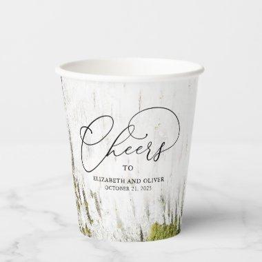 Rustic Country Birch Tree Bark Texture Cheers Paper Cups