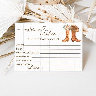 Rustic Country Boots and Hat Advice & Wishes Enclosure