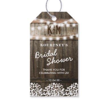 Rustic Country Bridal Shower Gift Tags