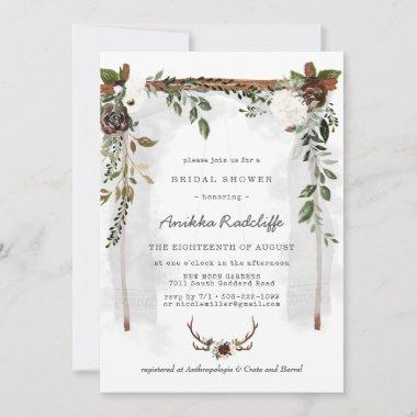 Rustic Country Floral | Bridal Shower Invitations