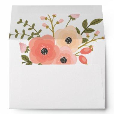 Rustic Country Flowers | Wedding Envelope