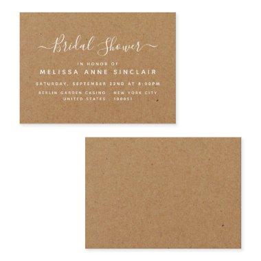 Rustic Country Kraft  Ticket Invite