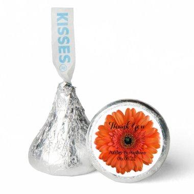 Rustic Country Orange Daisy Personalized Wedding Hershey®'s Kisses®