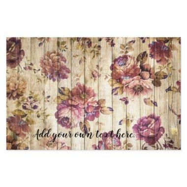 Rustic Country Pink Roses Journal Scrapbook Paper