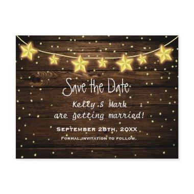 Rustic Country Star Lights Save The Date Post