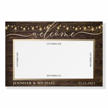 Rustic Country Wedding Selfie Frame Foam Board