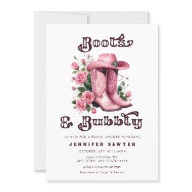 Rustic Country Western Cowboy Bridal Shower Invitations