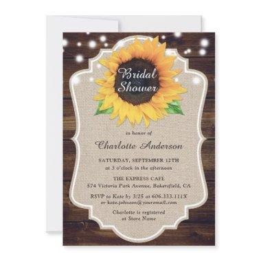 Rustic Country Wood Burlap Sunflower