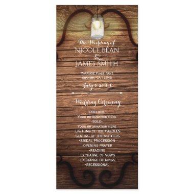 Rustic Country Wood & Lighted Mason Jars Program