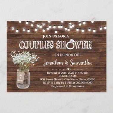 Rustic couples shower country barn wedding shower Invitations