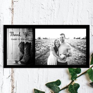 Rustic Cowboy Boots Country Wedding Thank You