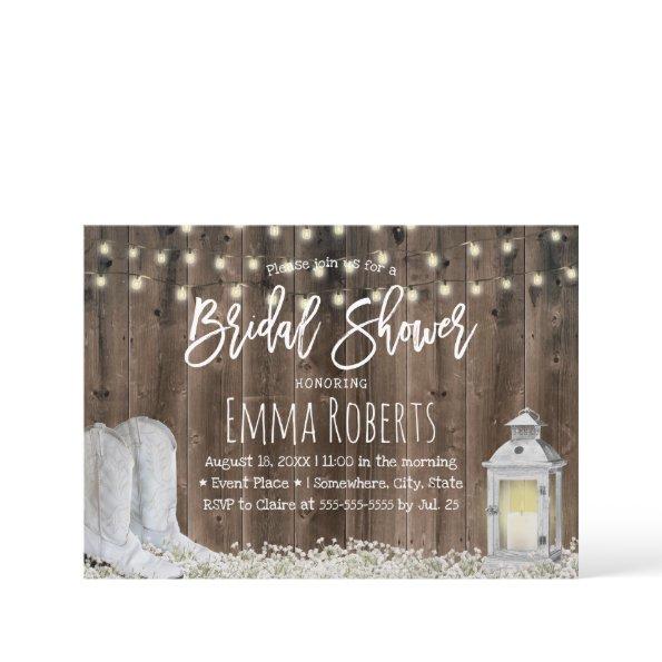 Rustic Cowboy Boots & Lantern Barn