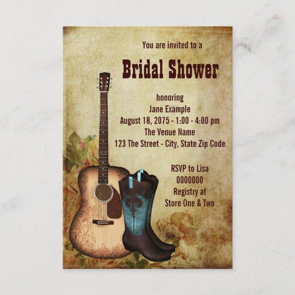 Rustic Cowgirl Bridal Shower Invitations