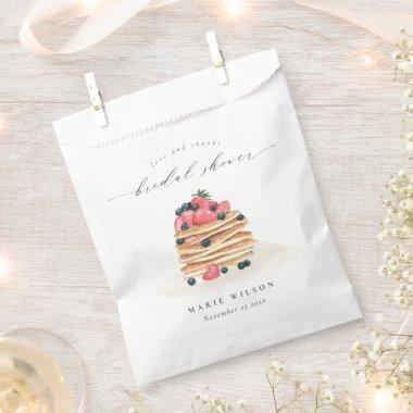 Rustic Cute Fruit Pancake Watercolor Bridal Shower Favor Bag