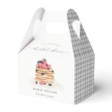 Rustic Cute Fruit Pancake Watercolor Bridal Shower Favor Boxes