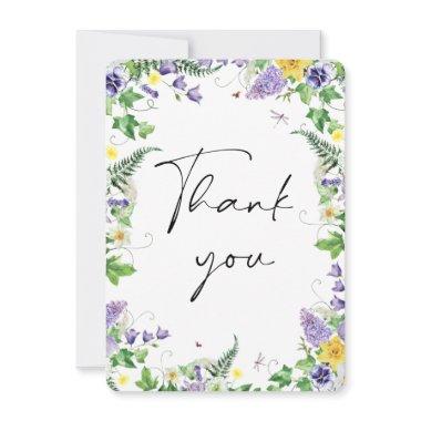 Rustic Daffodils and Wildflowers Thank You Invitations