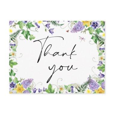 Rustic Daffodils and Wildflowers Thank You Post