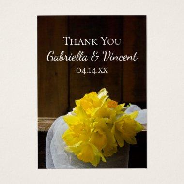 Rustic Daffodils Barn Wood Wedding Favor Tags