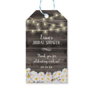 Rustic Daisy Flowers Bridal Shower Favor Gift Tags